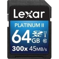 Lexar Platinum II SDXC Class 10 (300x) Memory Card 64GB