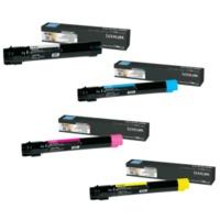 Lexmark X950X2KG/CG/MG/YG Original (BK/C/M/Y) Extra High Capacity Toner Cartridge Multipack