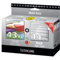 Lexmark 80D2966 (43XL + 44XL) Original Black and Colour Pack