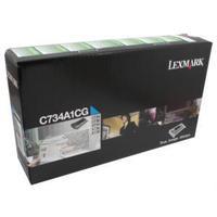 Lexmark C734A1CG Cyan Return Program Toner Cartridge