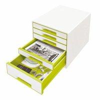 leitz wow 5 drawer desk cube green