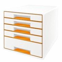 Leitz Wow 5 Drawer Desk Cube Orange