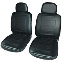 Leather Look Front Seat Cover Pairs in Black