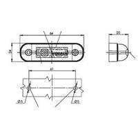 leds end outline marker lateral 12 v 24 v white secort clear glass