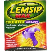 Lemsip Max Cold & Flu Blackcurrant 10 Sachets