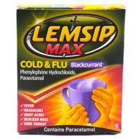 lemsip max cold flu blackcurrant 5 pack