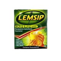 Lemsip Cold and Flu Original Lemon 10 Pack