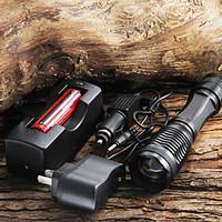 LED Flashlights / Handheld Flashlights LED 5 Mode 1800/2000/2200 Lumens Cree XM-L T6 18650Camping/Hiking/Caving / Everyday Use / Cycling