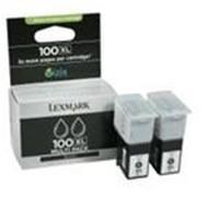 lexmark 2pk 100xl black high yld return program ink carts