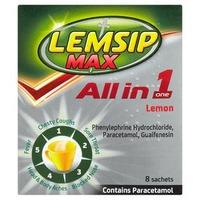 Lemsip All in One Hot Drink Lemon Flavour Sachets 8s