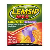 Lemsip Max Cold And Flu Blackcurrant Sachets