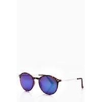 Lense Sunglasses With Blue Lens - black