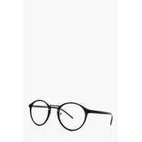Lense Round Frame Glasses - black