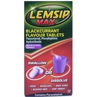 Lemsip Max Blackcurrant Flavour Tablets