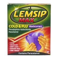 Lemsip Max Cold &amp; Flu Blackcurrant 5 sachets