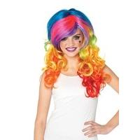 Leg Avenue Rainbow Rocker Wig, Multi-Color, One Size