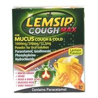 Lemsip Cough Max For Mucus Cough &amp; Cold Sachets Lemon Flavour 10 Sachets