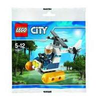 lego city swamp police helicopter mini set in plastic bag 30311