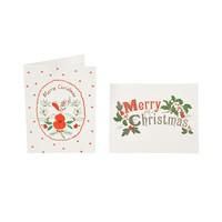 LETTERPRESS Poppy Christmas cards (2 designs)