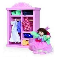 Le Toy Van - Dollhouse Doll And Wardrobe (lme075) /dollhouse