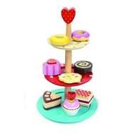 le toy van honeybake 3 tier cake stand set ltv283 pretend toys