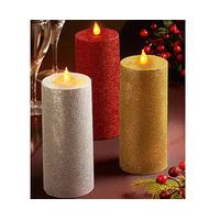 LED Shimmer Candles (3), Wax