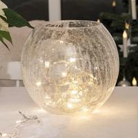 led light up glass vase