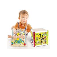 Leomark Wooden Bead Maze Activity Cube with Abacus