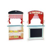 Leomark Wooden Shop and Theatre 2 in 1 Play Set