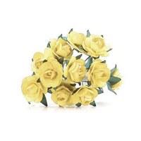 Lemon Yellow Tea Roses - 24 Pack