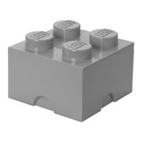 lego storage brick 4 medium stone grey