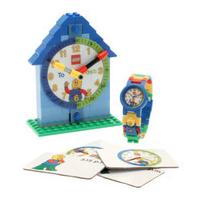 LEGO Time Teacher Blue Mini Figure Link Watch And Buildable clock