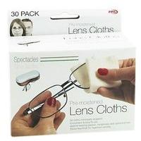 Lens Cloths (for Glasses, Camera Lens, Etc) Pre-moistened (pack Of 30)