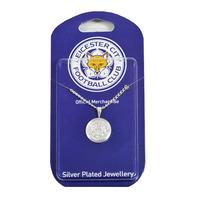 Leicester City F.c. Silver Plated Pendant & Chain Official Merchandise