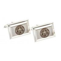 Leicester City F.c. Silver Plated Cufflinks Official Merchandise