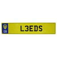 leeds united number plate sign