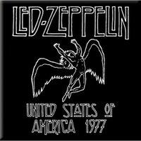 LED Zeppelin 1977 Usa Tour Steel Fridge Magnet (ro)