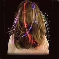 LED Aglimmer Glowing Flash Hair Braid Novelty Party Accessories (1 PCS, Random Color)