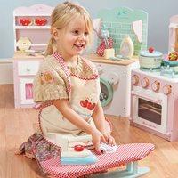 LE TOY VAN WOODEN IRONING SET with Gingham Cover