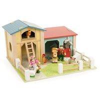 LE TOY VAN BARNYARD FARM SET with Cow Shed