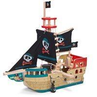 LE TOY VAN JOLLY PIRATE SHIP with Fabric Sails