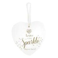 Leave a Little Sparkle Hanging Heart