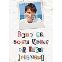 Lend Me Some Money | Ransom Note Card