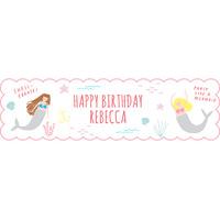 Lets Be Mermaids Personalised Party Banner