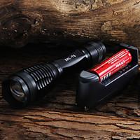 LED Flashlights/Torch Handheld Flashlights/Torch LED 2000 Lumens 5 Mode Cree XM-L T6 18650 AAA Adjustable FocusCamping/Hiking/Caving
