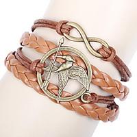 Leather Bracelet Fashion Movie Bird Handmade Infinity Friendship Bracelet Inspirational Love Bracelet Jewelry Wrap Bracelet Christmas Gifts1 pc