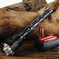 LED Flashlights LED 5 Mode 3800/3000 Lumens Adjustable Focus / Nonslip grip Cree XM-L T6 18650Camping/Hiking/Caving / Everyday Use /