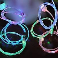 LED Cable LED Light Micro USB Data Cable Charger Cable for iPhone 5, iPhone 6 (1M, 3FT)