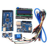 Learning Tools MEGA 2560 R3 Board Ethernet W5100 Relay Breadboard Cable Hc-Sr04 Sensor Kit for Arduino