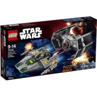 lego star wars vaders tie advanced vs a wing starfighter 75150
